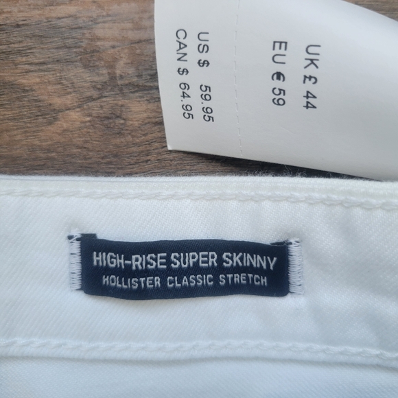 Hollister High Rise Super Skinny Classic Stretch White Jean Size 28L - Picture 6 of 8